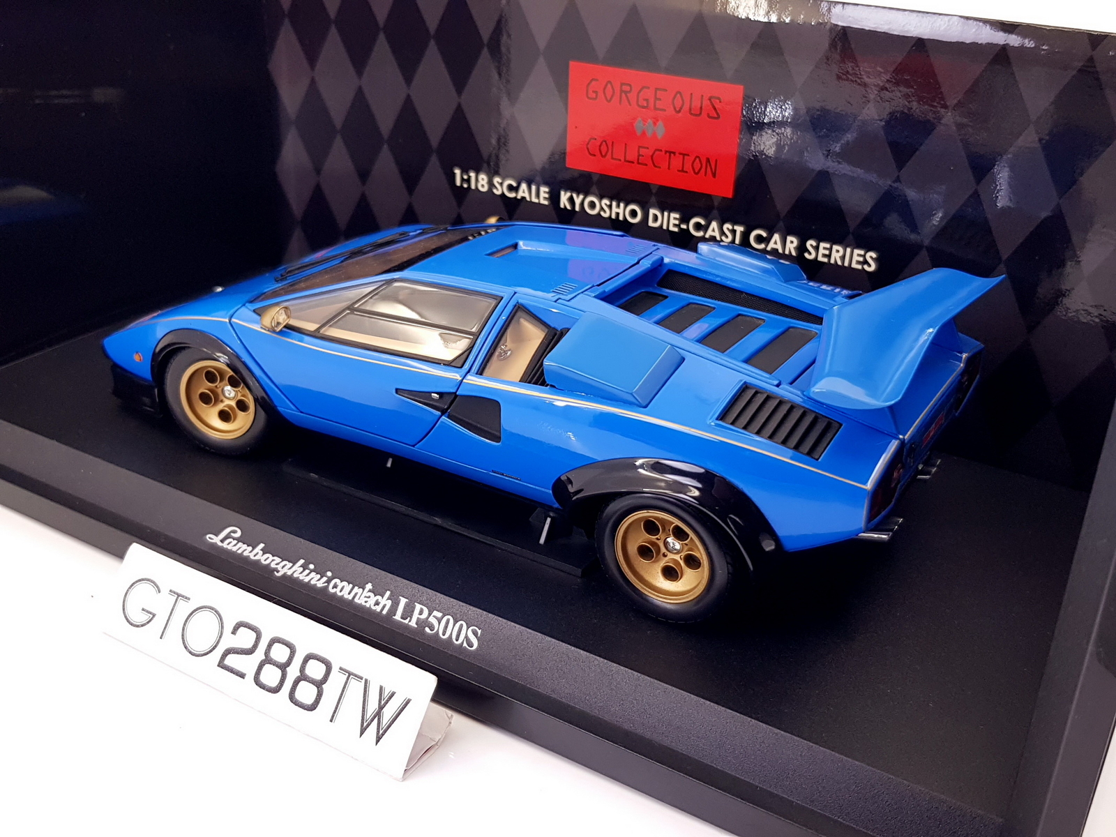 Kyosho 1:18 Lamborghini Countach LP500S Walter Wolf -Blue Kyosho 1:18 Lamborghini Countach LP500S Walter Wolf -Blue
