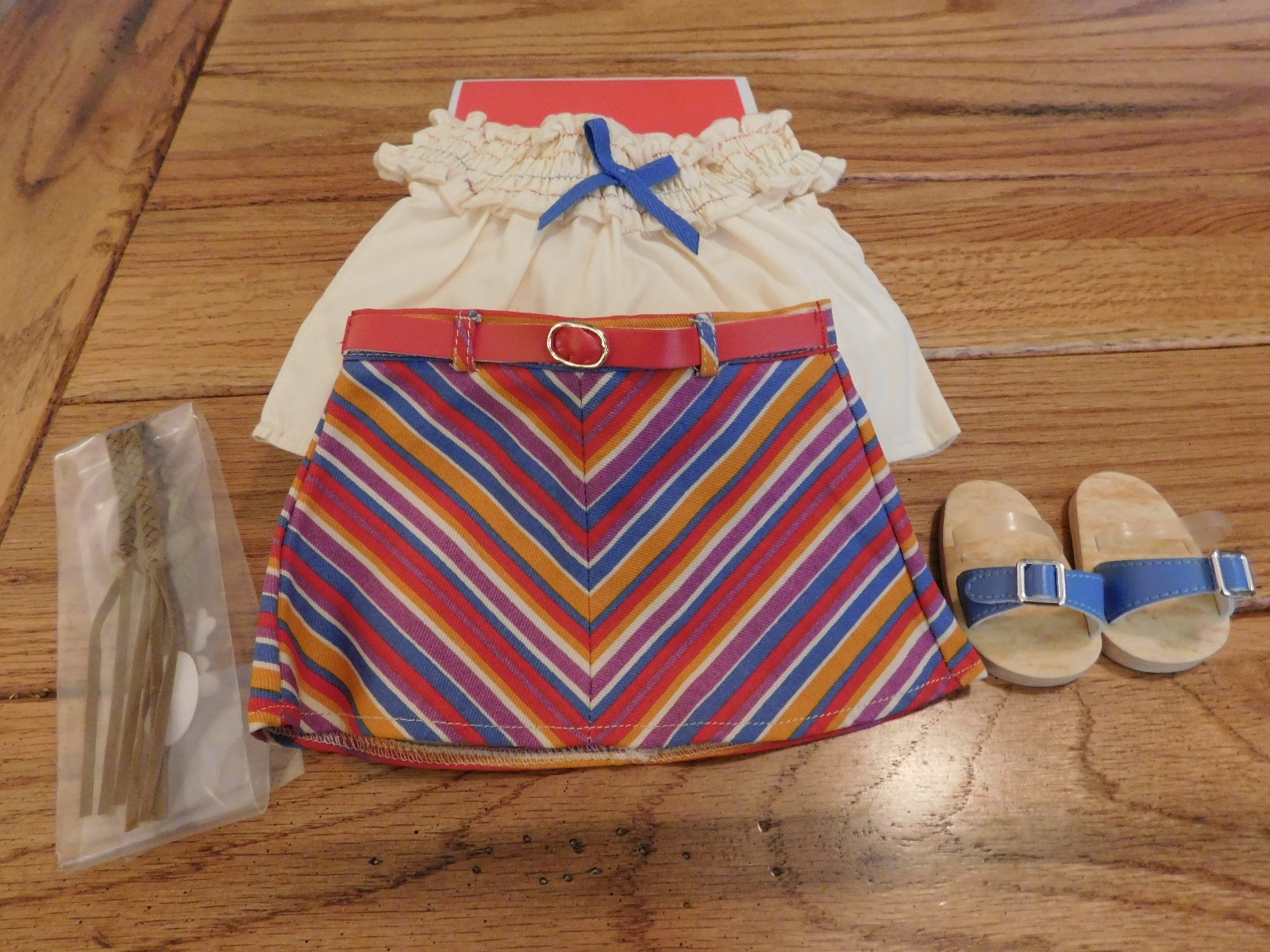 AMERICAN GIRL JULIE BEFOREVER SUMMER SKIRT OUTFIT SET NIB RETIRED FREE SHIPPING