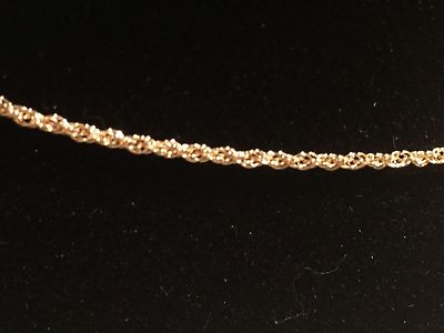 Pre-owned Leslie's ™ 14k Yellow Gold 1.5mm Wide Pendant Rope Chain Necklace 16"