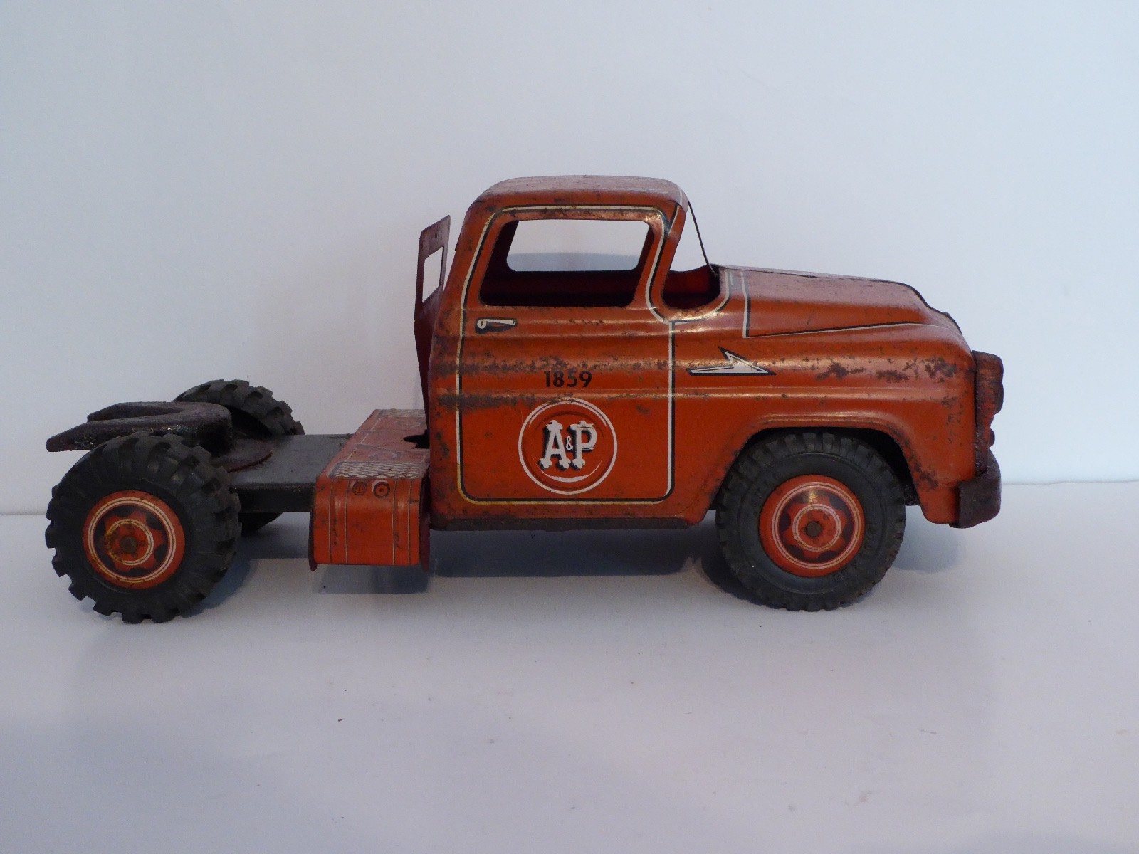 A&P Supermarkets Trailer and Semi Truck Tin Toy VINTAGE