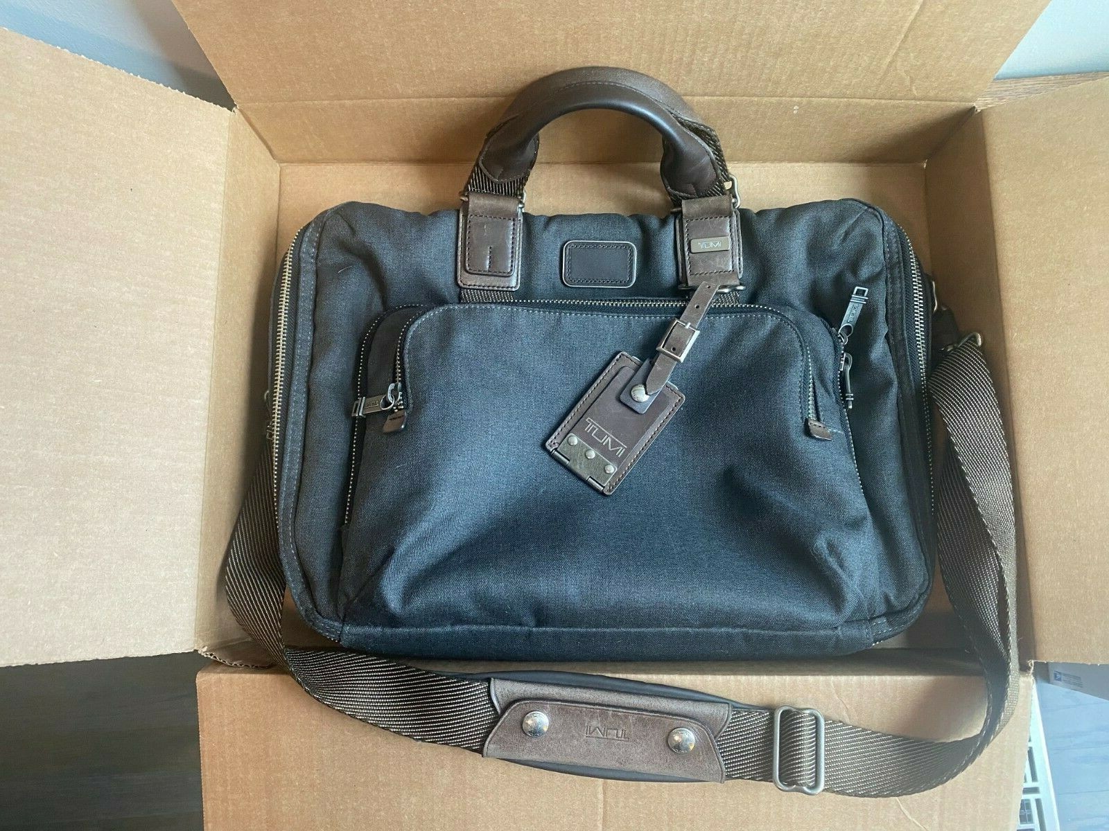 TUMI Laptop Bag Protected Sleeve Briefcase Messenger Crossbody BrownのeBay公認海外通販｜セカイモン