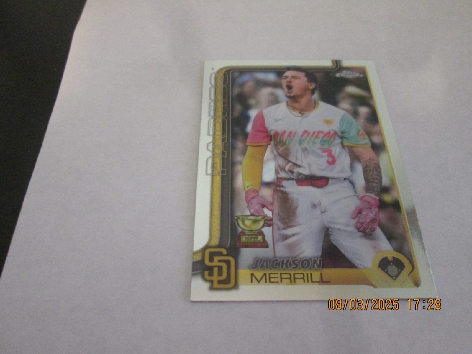 JACKSON MERRILL 2025 TOPPS CHROME ALL STAR ROOKIE GOLD CUP