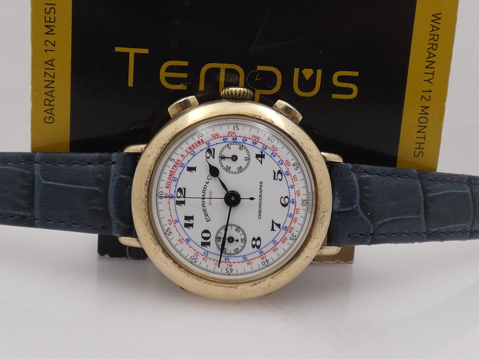EBERHARD \u0026 CO. REPLICA CHRONO PORCELAIN DIAL VERMEIL 31008 WITH BOX MANUAL  WATCH | eBay
