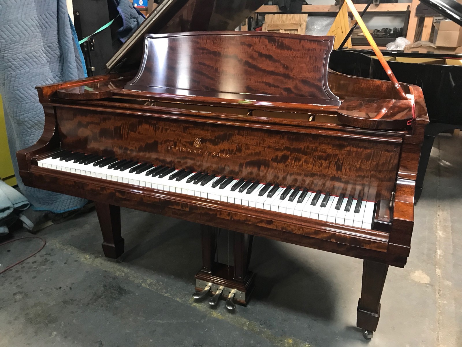 STEINWAY A GRAND PIANO IN AFRICAN MAHOGANY - FREE SHIPPING