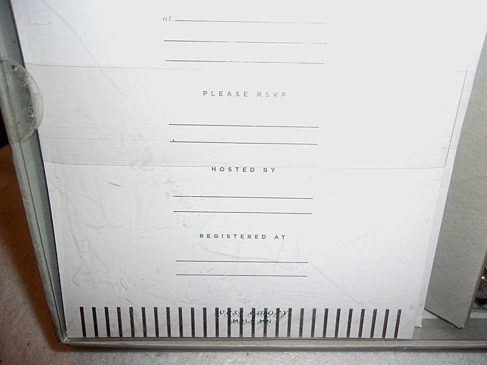 West Emory Gold Confetti Engagement Invitation Cards~12 Per Box~New!!!