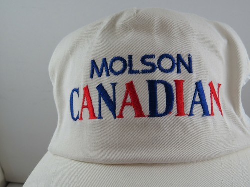 Vintage Stitched Trucker Hat - Molson Canadian All White with Logo -  Snapback