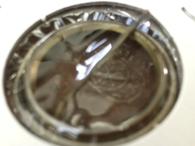 RELIGIOUS VINTAGE OLD ST COSMO DAMIANO STAMPED PINBACK