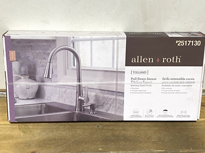 Tolland Touch-less Stainless Steel Pull-down Kitchen Faucet w/ Soap Dispenser