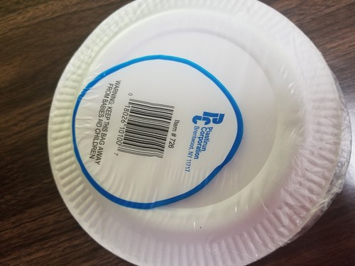 (1000 PLATES) PAPER PLATES 6" WHITE LIGHTWEIGHT UNCOATED DESSERTS/WEDDINGS