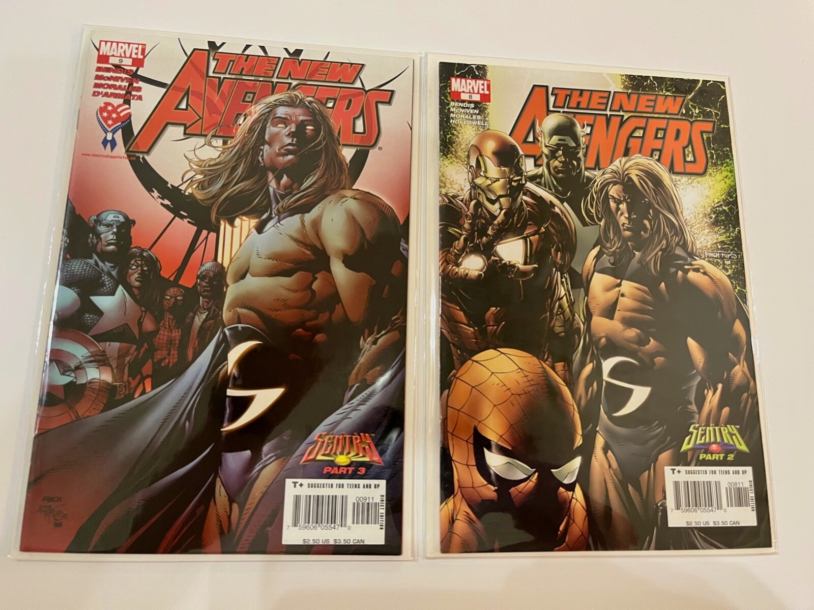 THE NEW AVENGERS #8 & 9 THE SENTRY PART 2 & 3(2005) MARVEL
