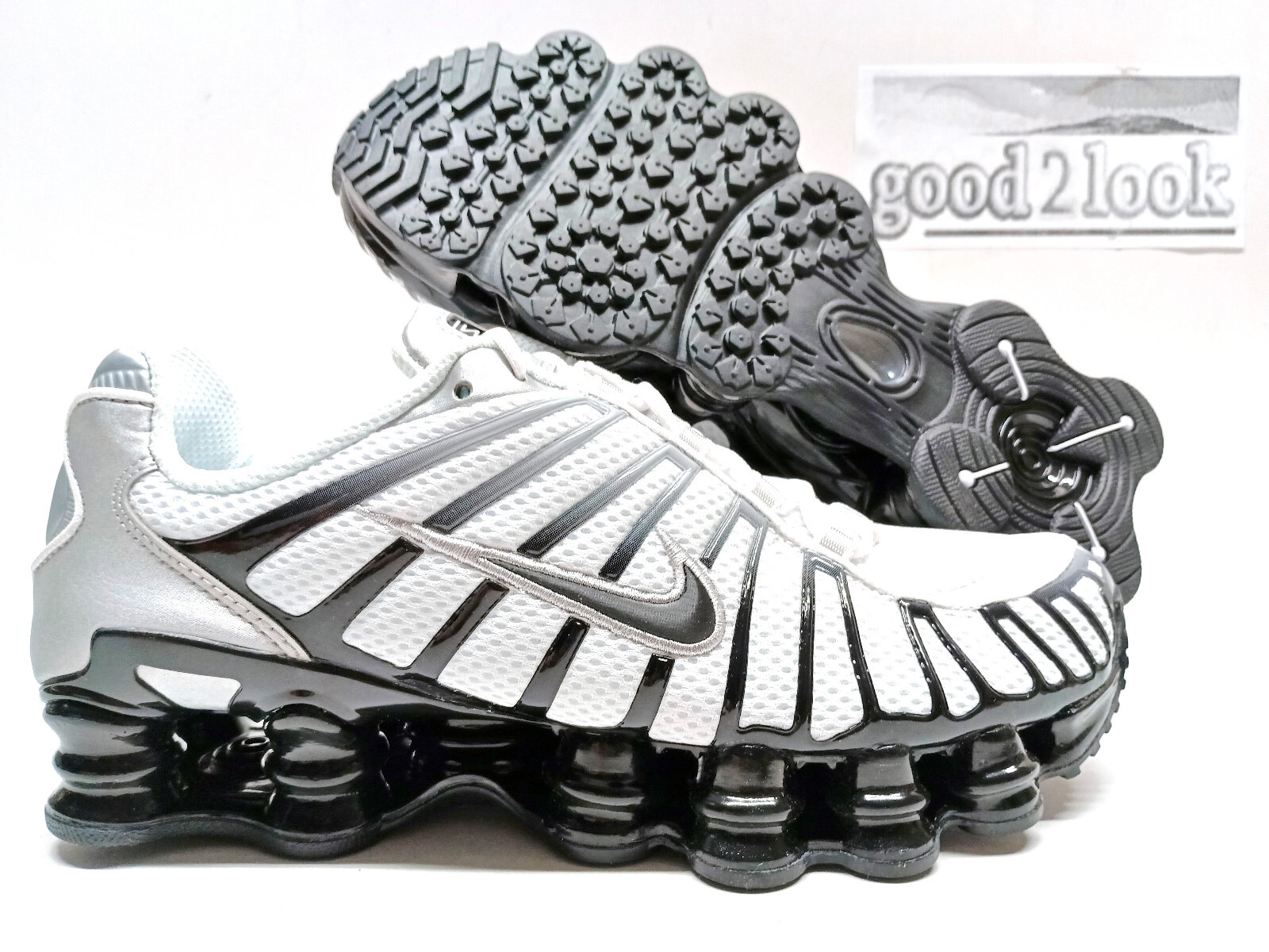 スニーカー Nike Shox TL HQ4049-001 Amazon.com | Nike Shox TL Shoes (HQ4049-001, Metallic Silver