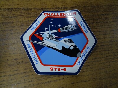 STS-6 SPACE SHUTTLE CHALLENGER NASA Astronaut Space Mission Sticker