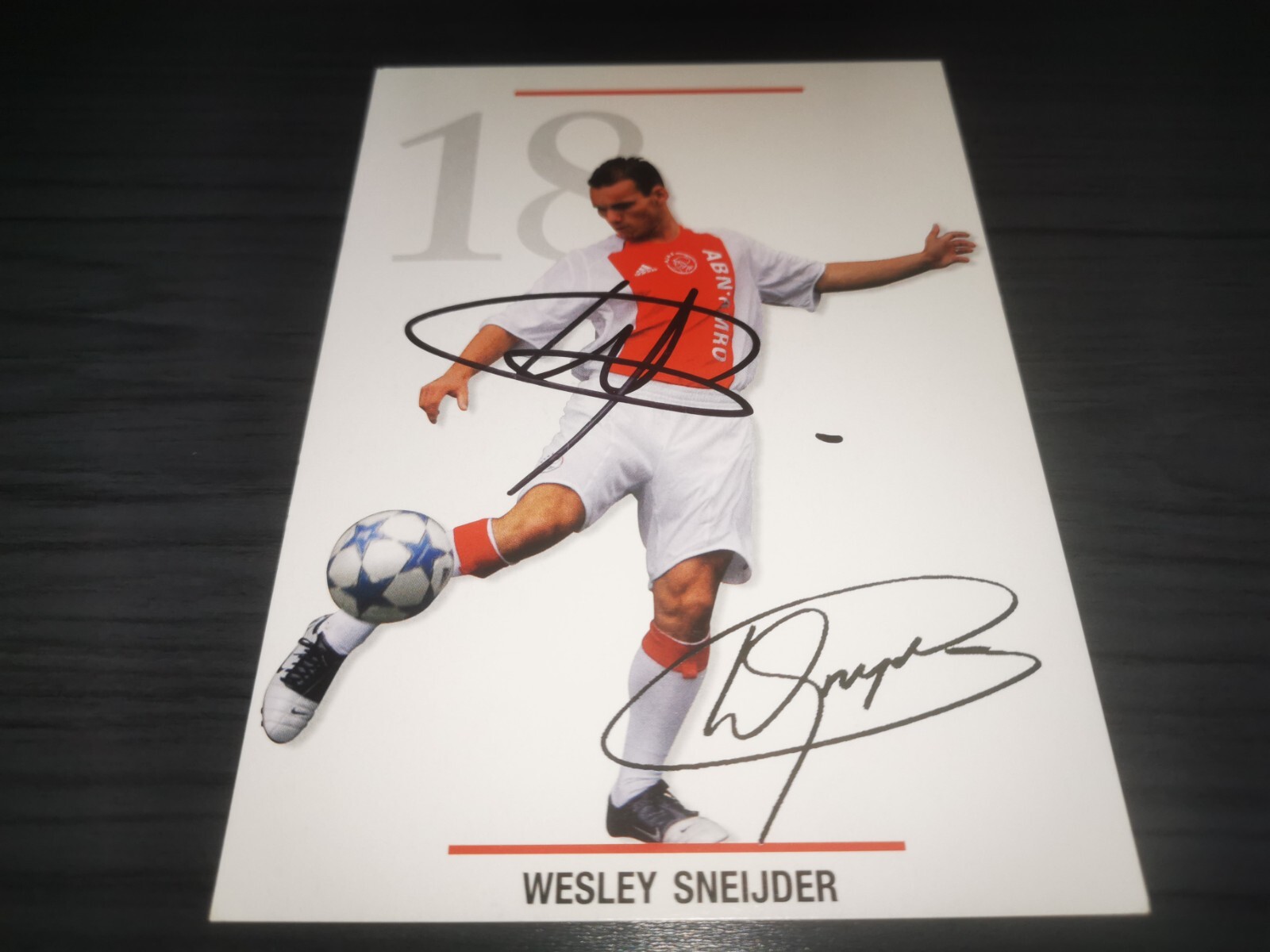 Wesley Sneijder hand signed Ajax Amsterdam Club autograph
