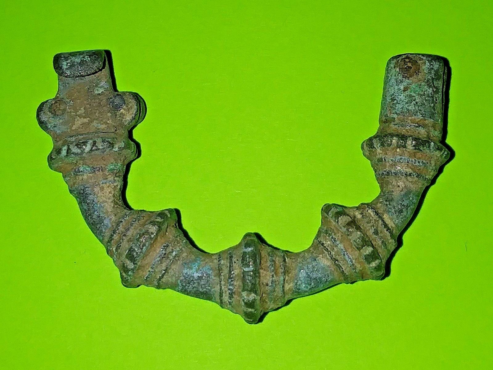 Ancient Greek Bow Brooch 400 BC authentic artifact jewelry pin old antique VG-VF