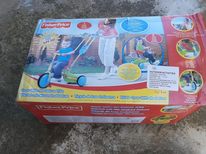 fisher price grow with me trike blue