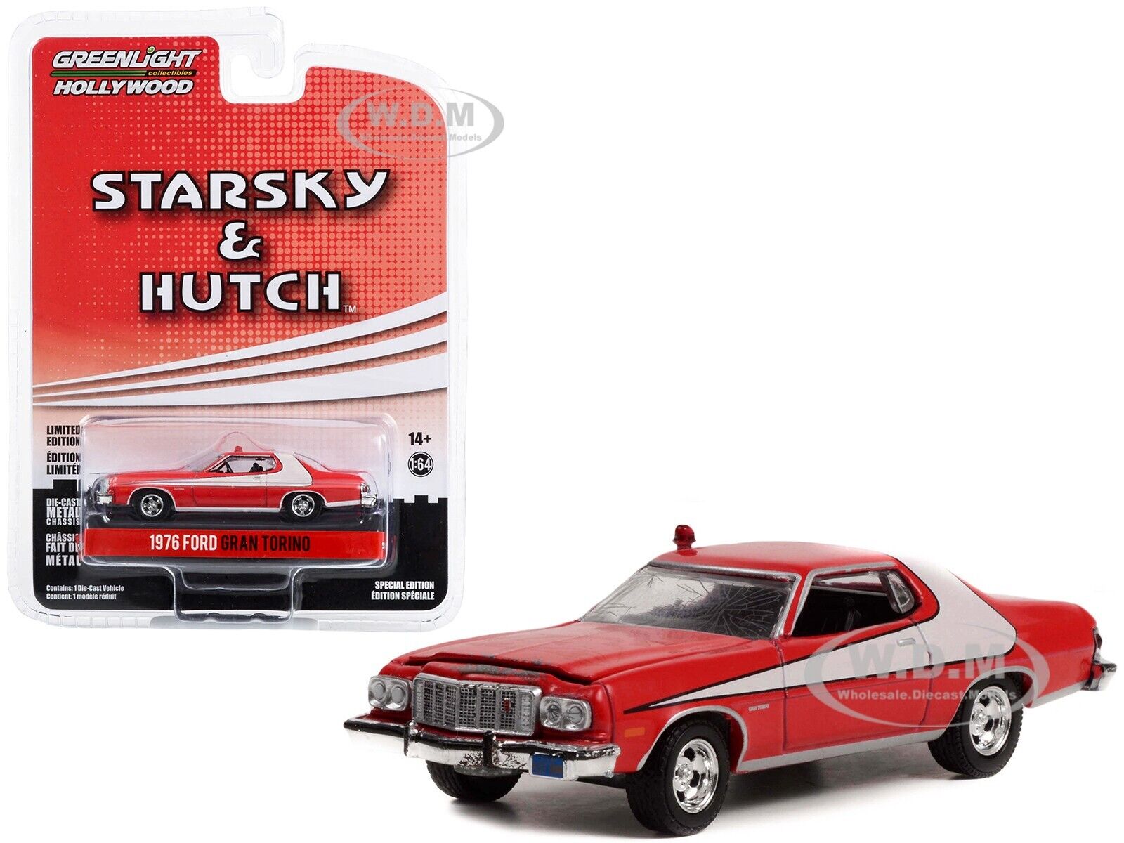 1976 FORD GRAN TORINO (CRASHED VERSION) STARSKY & HUTCH 1/64 GREENLIGHT 44955 F 1976 FORD GRAN TORINO (CRASHED VERSION) STARSKY & HUTCH 1/64 GREENLIGHT 44955 F