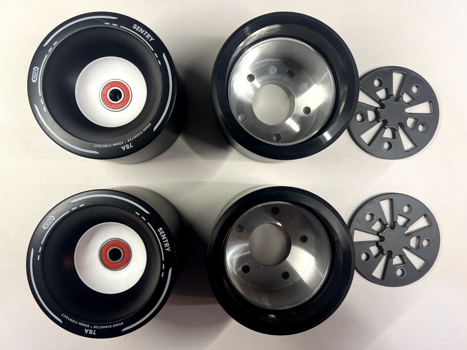 90MM PU FRONT and REAR HUB Motor WHEELS from Meepo Mini 5 Electric Skateboard