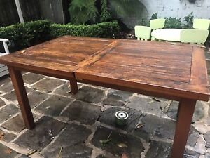 dining outdoor extendable table tear coat needs bit wear paint had wood