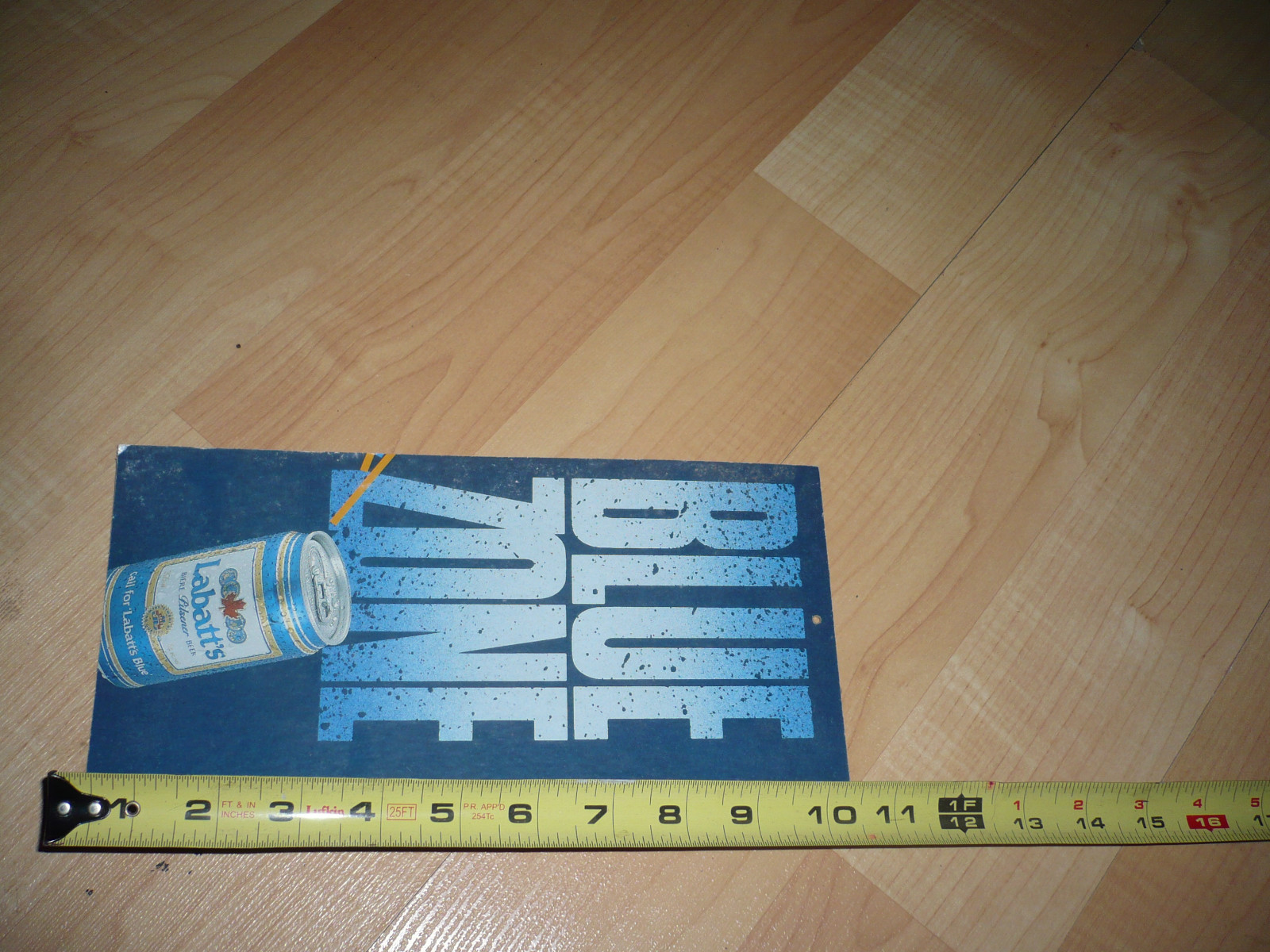 Labatt's Blue 1988 ENTER THE BLUE ZONE 2 SIDED Cardboard CARD