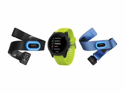 GARMIN Forerunner 935 Tri Bundle, schwarz/gelb - Triathlon-Watch UVP: 599,99