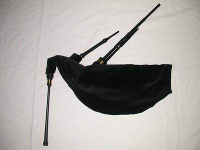 New Walsh Mouthblown Smallpipes Key of A with Case, Black Cover