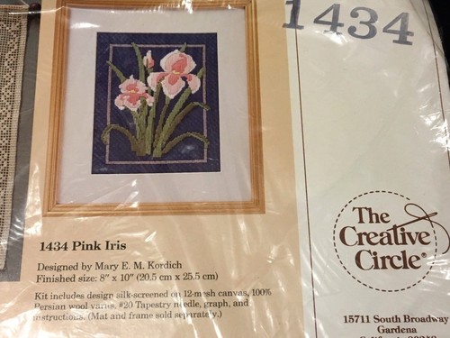 The Creative Circle 0849 Home Sampler 1434 Pink Iris Lot Of 2