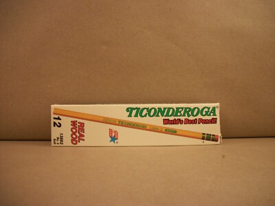 Vintage Dixon Ticonderoga Pencils 13882 No. 2 Soft  Pencils - 12 Count New