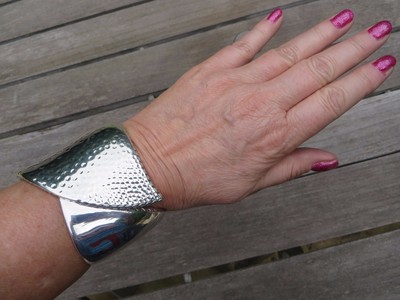 $1675 NWT JOHN HARDY STERLING SILVER PALU CUFF SIZE M WIDE HEAVY