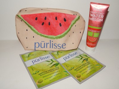 Purlisse Bundle Watermelon Cleansing Milk-Matcha Tea Face Masks-Bag