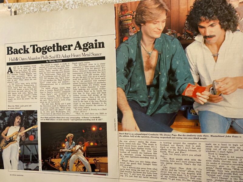 Daryl Hall and John Oates, Three Page Vintage Clipping