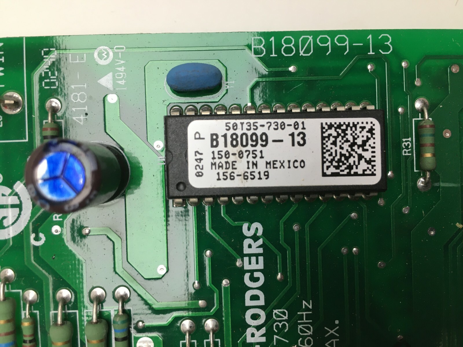 White-Rodgers Goodman B18099-13 Furnace Control Board  50T35-730 used #V29