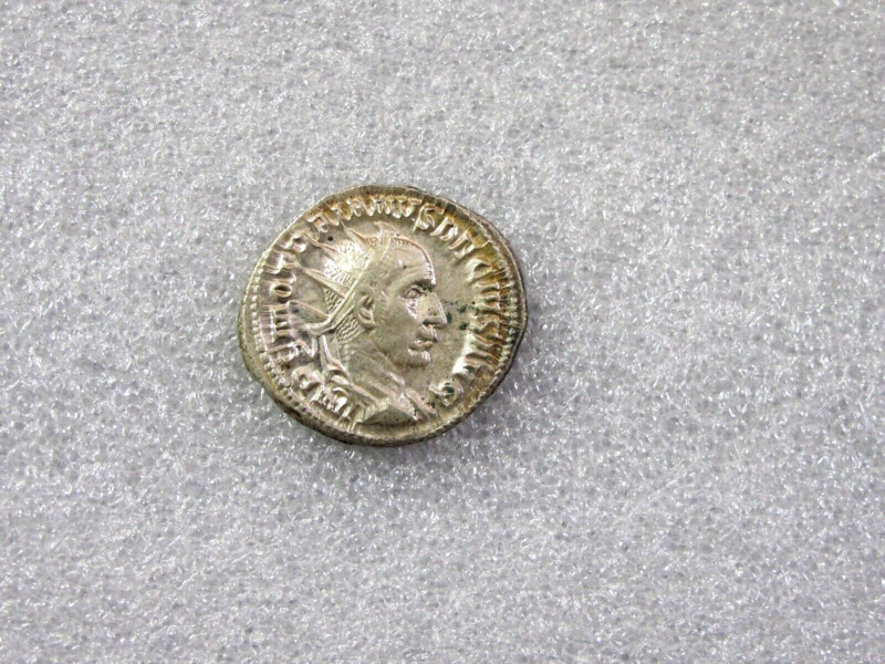 250ad Trajan Decius Rome Silver Antoninianus Ancient Roman Coin Abundantia Au