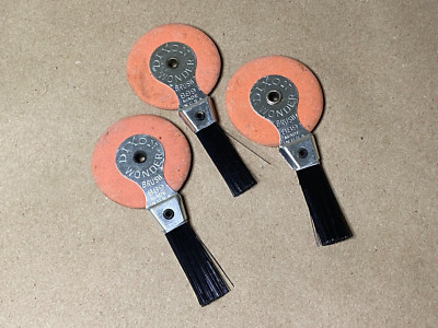 Vintage (3) DIXONS ''WONDER'' DISC TYPEWRITER ERASER with BRUSH #889 Made in USA
