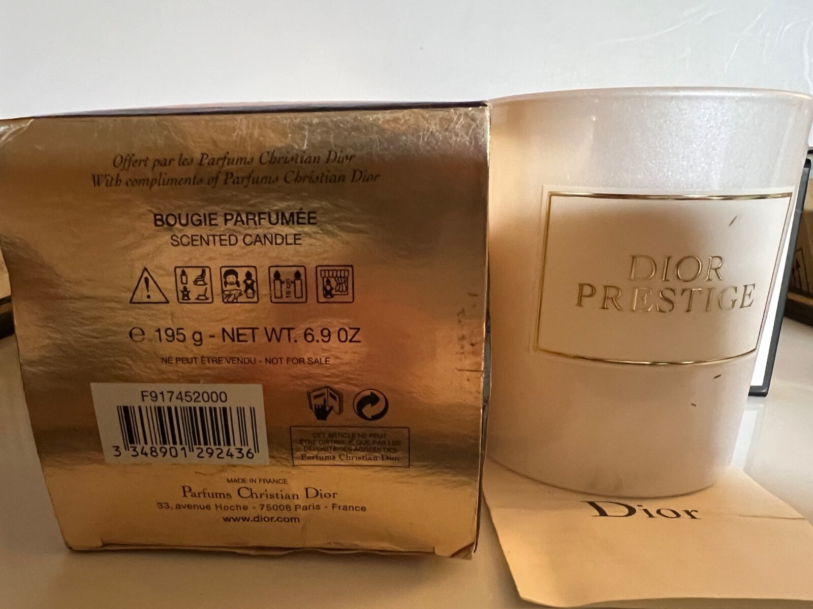 Dior Prestige Bougie Parfumee Scented Candle Rose 195g/6.9oz