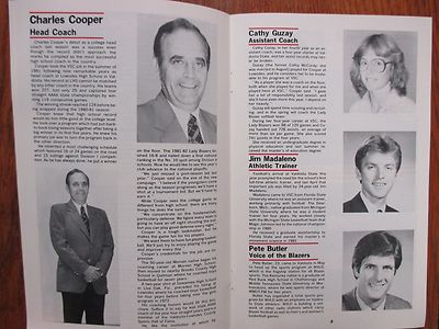 1982-83  Valdosta  State Women's Basketball Guide(CHARLES  COOPER/TRACY PATRICK)