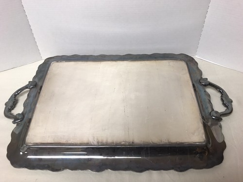 Wilcox International SAYBROOK MANOR Silverplate Ornate Butlers Tea Set Tray