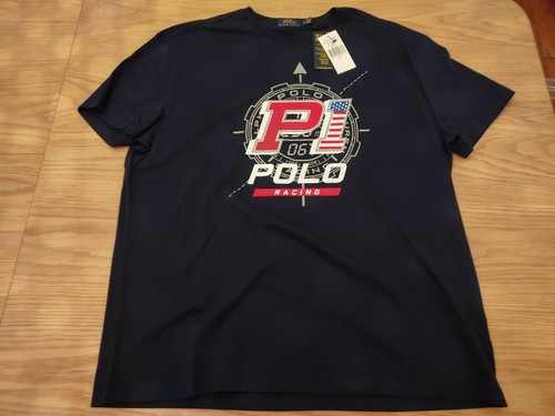 Polo Ralph Lauren Stadium P1-Racing T-Shirt NWT sz.L Crest
