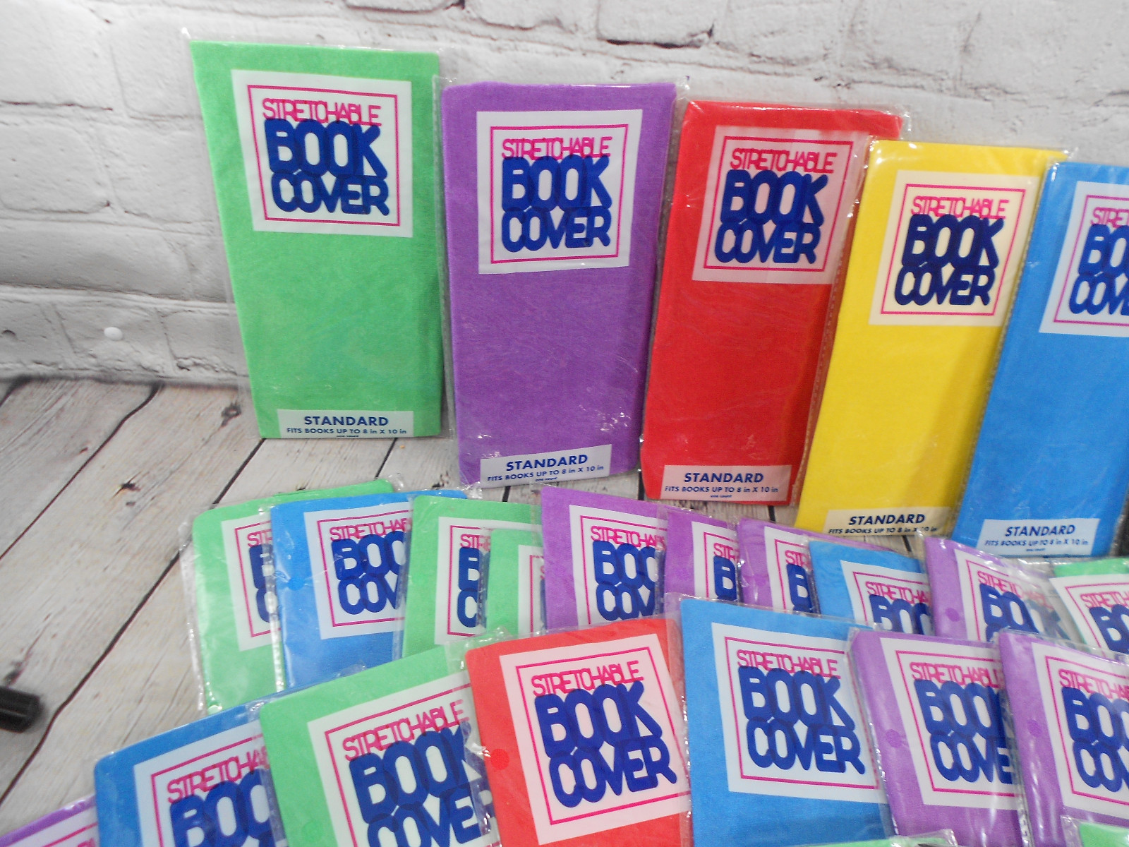Stretchable Book Covers Lot of 50 Standard Size 8 x 10 Solid Colors