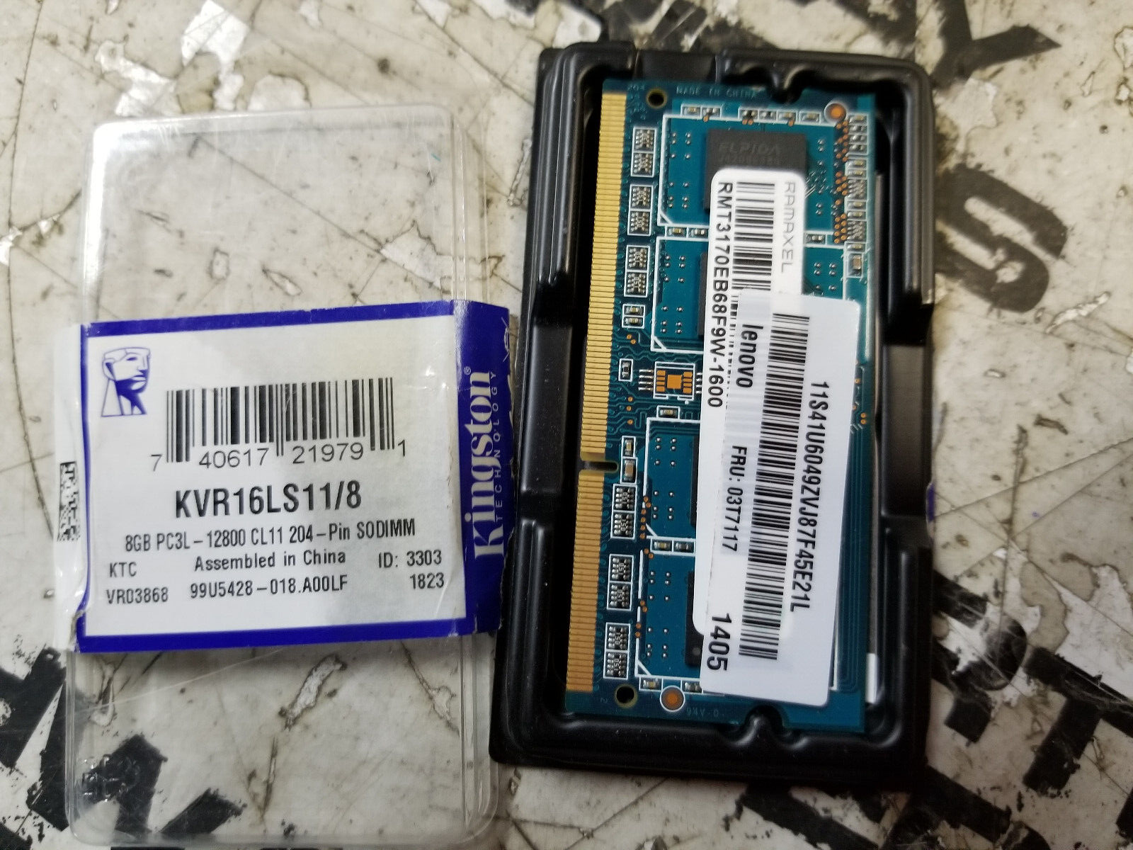 Kingston KVR16S11/8. 8GB 2Rx8 1G x 64-Bit PC3-12800. CL11 204-Pin SODIMM. - Picture 1 of 1