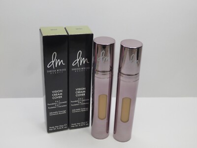DM DANESSA MYRICKS VISION CREAM COVER FOUNDATION + CONCEALER W01 0.34 OZ (LOT 2)