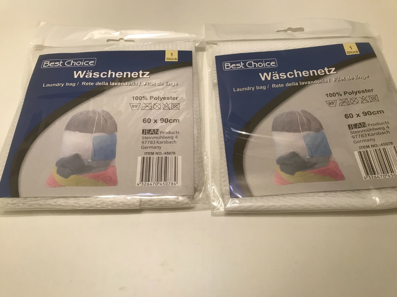 2 Stück Wäschenetz XL 60 x 90 cm Wäschesack Wäschebeutel bis 95°C Neu