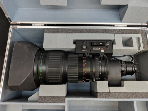 Fujinon Aspheric TV Broadcast Lens, Case, Controls, Cables, And Mounts Included