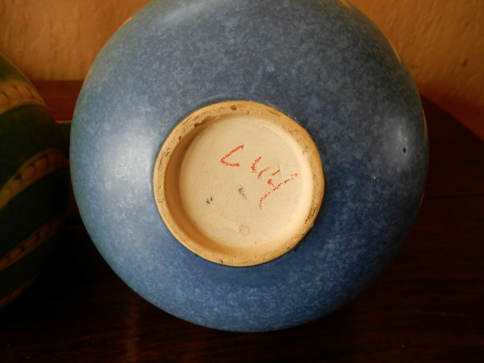 Roseville pottery Fallline blue pair