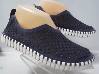Ilse Jacobsen Women s Tulip Navy Perforated Slip On Sneaker Size 37 US 6.5 - 7