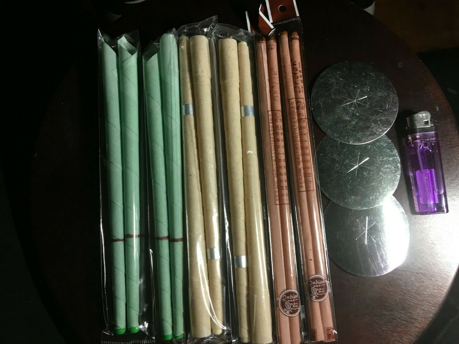 12 Scented Beeswax Candle Cleaning Candling Cones Hollow Wax Disk Ear-ring Kit