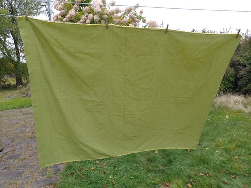 Green MCM Fabric Upholstery Woven Textured Stripes 69x54 Weave
