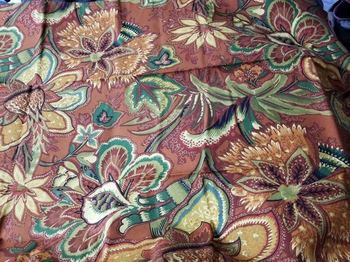 VTG JOHN WOLF Floral Print Fabric Design Div. of Richloom MMII US Canada 56x48