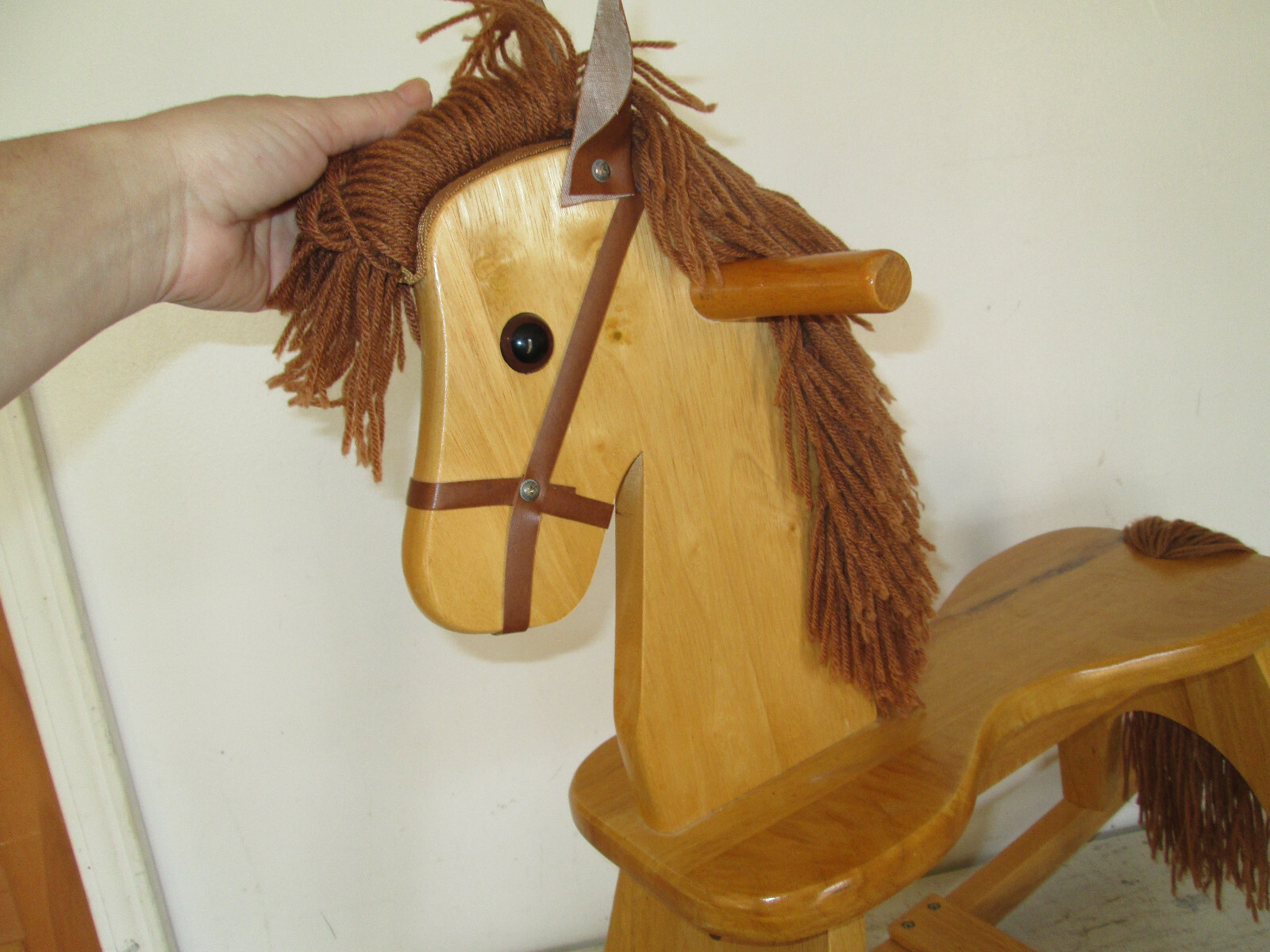 Child's Storkcraft Oak Rocking Horse Model #39-890, Riding Toy, GUC