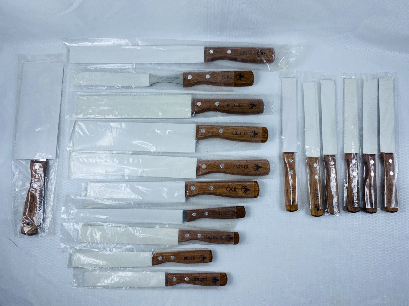 Chef's Collection New 17 Piece Cutlery Knife Stainless Steel Set