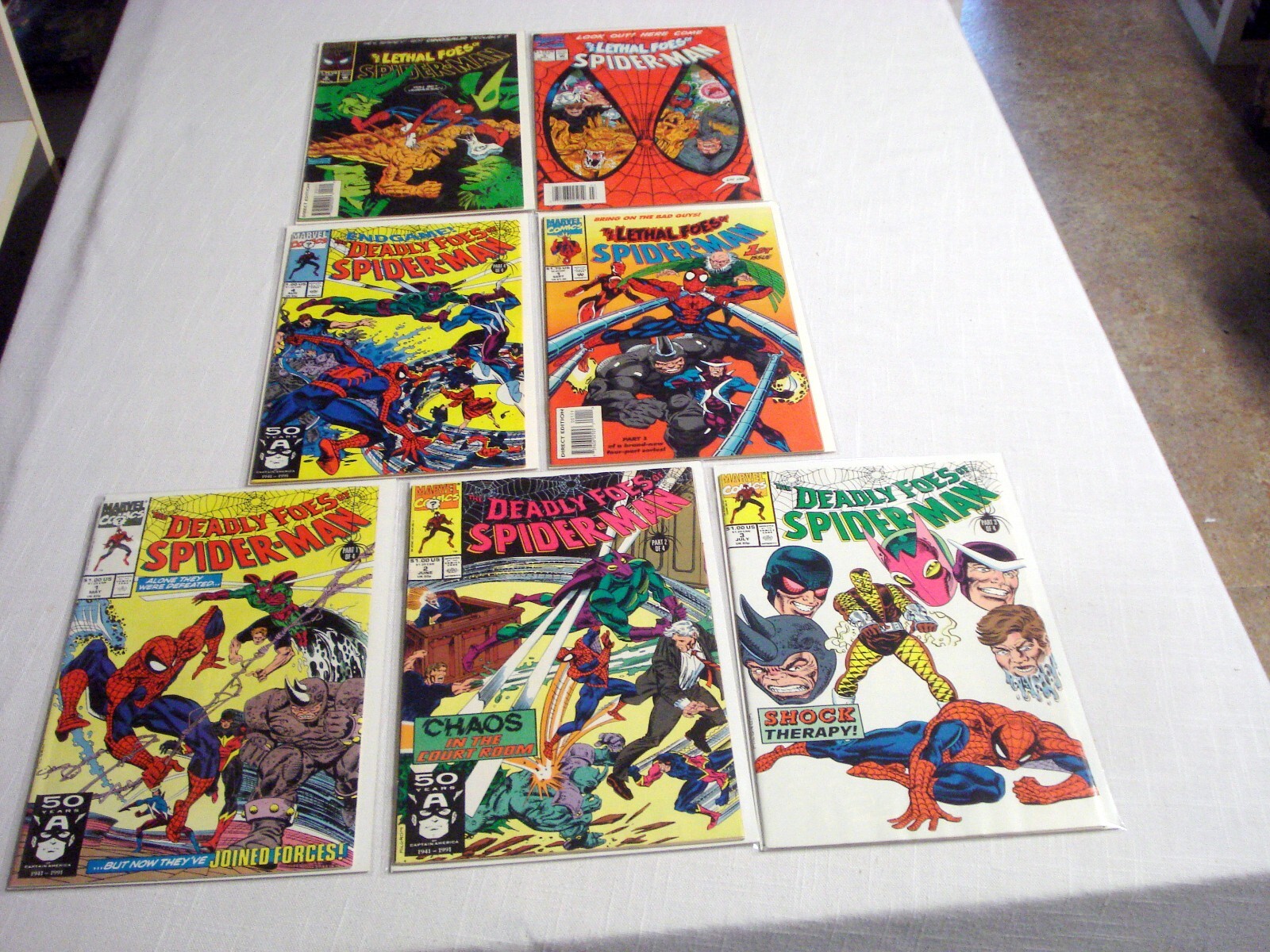 7 Marvel Comics The Deadly Foes of Spiderman 1-4, Lethal